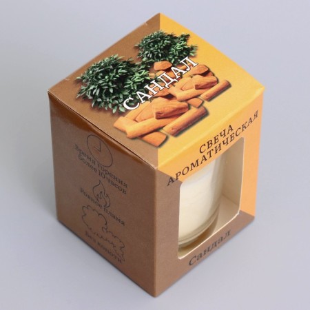 Aromatic candle in glass 5x6cm, sandalwood-6