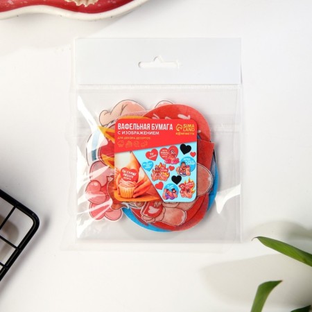 Waffle pictures edible “You are a goddess” for cupcakes, Konfinetta cake, 11 pcs.-1