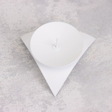 Climber "Asterisk" Metal for 1 candle, 9x3.5 cm, white-2