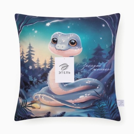 Czech on the pillow Ethel “Make a desire” 40x40 cm, velor-6