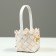 Wicker basket, 13.5x10.5/24.5 cm, white, sequoia