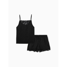 Women's pajamas (top, shorts) KAFTAN LEO Black Collection Rr 44-46