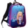 School backpack 38 x 30 x 16 cm, ergonomic back, Stavia "Tilda", blue/lilac/gray