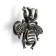 Cappio Pro Pro Pro “Beetle” handle is 59 x 56 mm, the color is old. silver