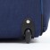 Road bag on wheels, a lightning department, with an increase, 2 outer pockets, a long belt, blue color