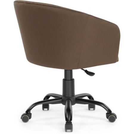 Computer chair thibault plastic/velor, black/chocolate 60x60x81 cm-3