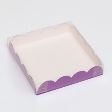 Box for cookies, lilac, 15 x 15 x 3 cm