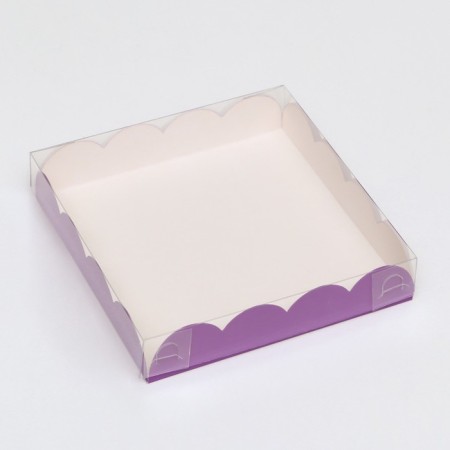 Box for cookies, lilac, 15 x 15 x 3 cm