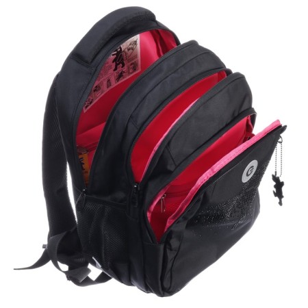 School backpack, 40 x 27 x 20 cm, Grizzly, ergonomic back, laptop department, black-7
