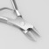 Manicure nippers for cuticle, 9.5 cm, blade length - 10 mm, on the blist, silver color