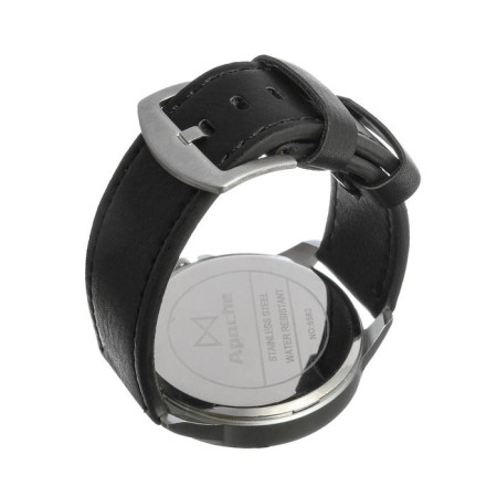 Men's wristwaters "ARANS" with calendar, D-4.5 cm, black strap-1