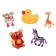 Set for decor "Animals" 10 pcs., Mix