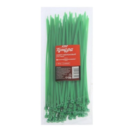 Nylon clamp for screed, tundra, 3.6x200 mm, green, 100 pcs-4