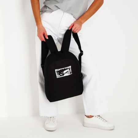 Backpack school textile "anime", 38x14x27 cm, black color-8