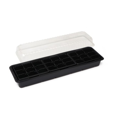 Mini-Pirate for seedlings, 57 × 17 × 12 cm, 3 inserts, 27 cells, black-2