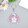 PVC keychain "Cute bunny" 6x6.2 cm