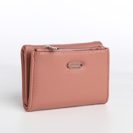Women's wallet on magnet, pink color