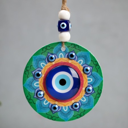 Suspension from the evil eye "From the evil eye. Flower-Mandala" 14x8x1.5 cm-3