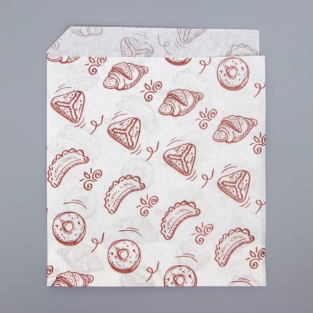 Paper corner with a pattern "Baking", fat -resistant, white, 17.5 x 14 cm-1