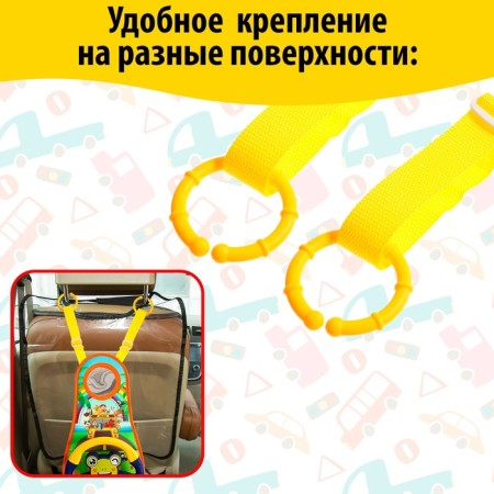 Musical steering wheel "Funny animals", sound effects, blue color-3
