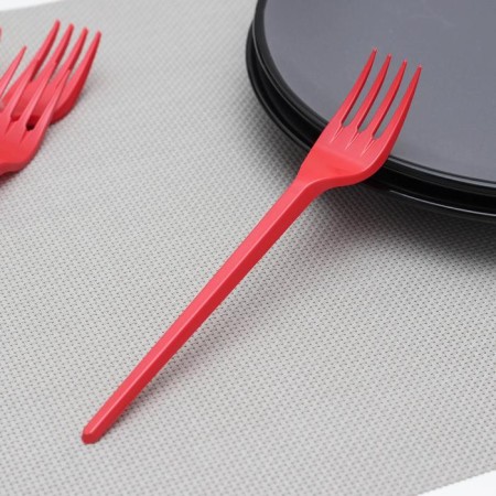Plastic one -time plastic, 16.5 cm, red color
