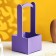 Kashpo - wooden box 13.5x13.5x30 cm, purple