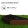 The flowerbed is galvanized "trapezoid", d = 100 cm, h = 15 cm, brown, Greengo