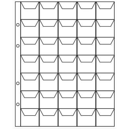 Coin sheet, Optima format, 200 x 250 mm, 35 cells 35 x 35 mm-1