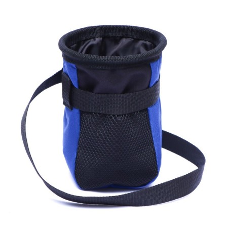 Training handbag for treats with belt for attaching to a belt, blue-3