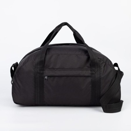 Sports bag with lightning, without lining, external pocket, black color-1