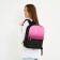School textile school backpack with pink gradient, 38x29x1 cm, lightning department, black/pink color