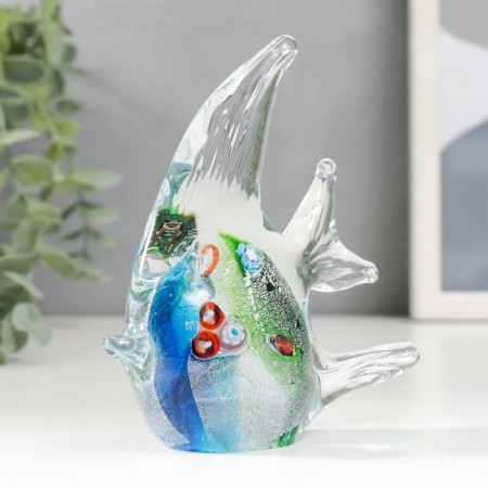 Souvenir glass "Multicolor fish" for Murano glass MIX 3x11x10 cm-4