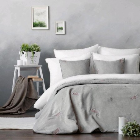 Set "MIKA": a bedspread 160 x 220 cm, pillowcases 40 x 40 cm - 2 pcs, gray-1