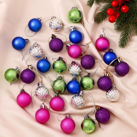 Set of balls plastic D-3 cm, 30 pcs "Cindy" mix