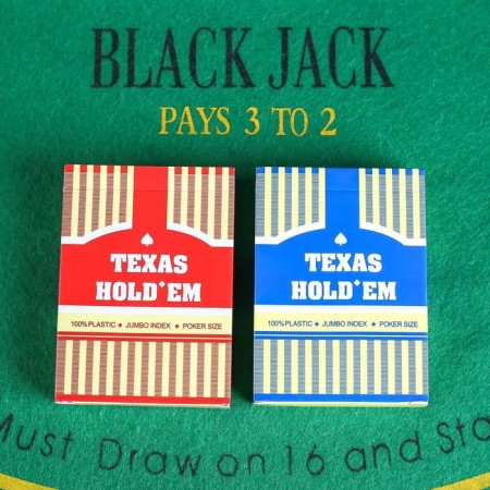Plastic Plastic Cards "Texas Hold’em", 54 pcs, 8.8 x 6.3 cm, mix-1