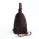 Male bag-bag made of artificial leather, brown color