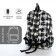 School backpack from textiles on lightning, 3 pockets, black color