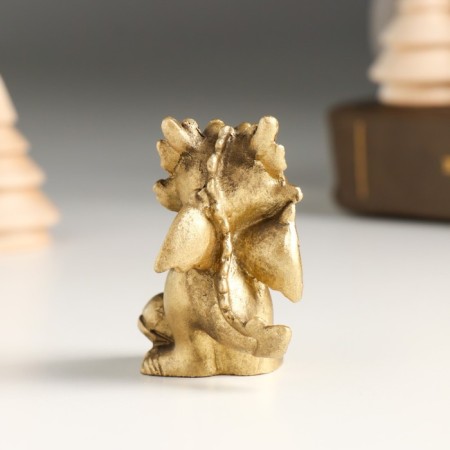 Souvenir Polystone "Bronze Dragon with Gifts" MIX 4x3x5 cm-4