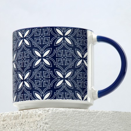 Ceramic mug "Morocco", 350 ml, blue color-3