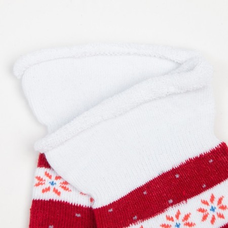 Women's socks "Snowflakes", Bordeaux color, size 23-25-2