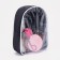 Cosmetic bag with lightning, black color