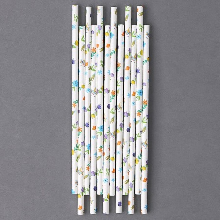 Pipe for cocktail "Flowerers", set of 12 pcs.