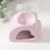 Aroma lamp ceramics "Heart" Lilac 9x4.8x8 cm