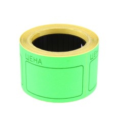 A set of 6 videos, in 1 video 120 pieces, self -adhesive price tags, 35 x 50 mm, green
