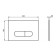 Ideal Standard Oleas M1 R0115JG control button, plastic, chrome/matte