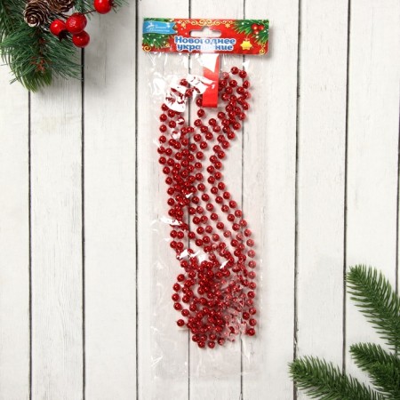 Buses for a Christmas tree 2.7 m d-7 mm "Balls" red-2