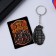 Magnet and keychain on February 23 "Motorcycle", gift set: 2 items