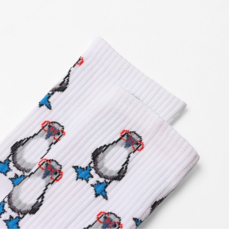 Socks "Fashion Penguin", white color, size 23-27 (38-41)-1
