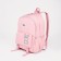School backpack from textiles, 3 pockets, pink color