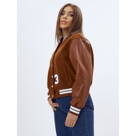 Brown Bomber leather bomber, size 48-2